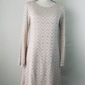 A U W Sequin Dress. Silver/Pale Pink. . Sz M.